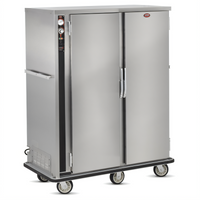 FWE P-Series Electric Double-Door Banquet Cart Holding Cabinet for 120-144 Covered Plates