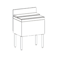 Top Shelf TS18IC 18-Inch Modular Underbar Ice Bin/Cocktail Unit, Non-Cold Plate