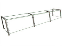 Hatco Flav-R-Shield Single-Sided Full-Service Pass-Over Sneeze Guard, 3 Bays, 96 Inch W x 18 Inch D