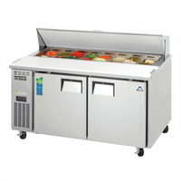 Everest Refrigeration EPWR2 Two-Section Side-Mount Sandwich Prep Table, 59-1/8