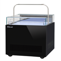 Turbo Air Open Display Sandwich & Cheese Merchandiser with Glass Sneeze Guard, 30-1/4 Inch Wide