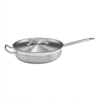 Winco Premium 5 Qt Round Induction Sauté Pan with Cover, 12-3/8 Inch Dia.