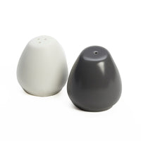 American Metalcraft Porcelain Salt and Pepper Shaker Set, 2 oz., White/Grey