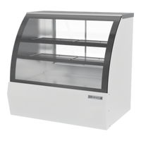 Beverage-Air 49 1/4-Inch Dry Deli/Bakery Display Case with Curved Glass, 14 Cu. Ft., White