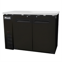 Migali Competitor Series 48.75-Inch Two-Door Solid Door Refrigerated Back Bar Cabinet