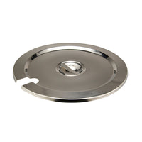 Winco 11 Qt Notched/Slotted Stainless Steel Inset Cover, Mirror Finish
