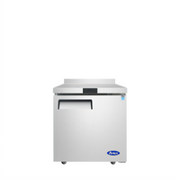 Atosa 27-1/2-Inch One-Section Worktop Freezer with Backsplash and Solid Door, 7.2 Cu. Ft.