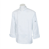 Mercer Culinary Genesis Unisex/Men's Long Sleeve Chef Jacket, White, 1X, 65/35 Poly/Cotton Twill