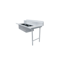 Omcan USA 72-Inch Straight Soiled Dishtable with Two Pre-Rinse Sinks, Right-to-Left Operation