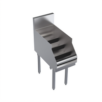 Krowne Royal Series Freestanding Stainless Steel Underbar Liquor Bottle Display Unit, 12 x 24 Inches, 12-Bottle Capacity