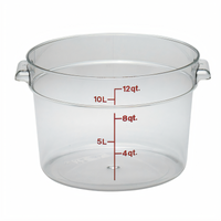 Cambro Camwear Round 12 Qt Clear Polycarbonate Food Storage Container