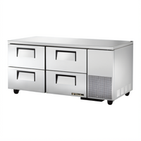 True 67.25-Inch 2-Section 4-Drawer Deep Undercounter Refrigerator