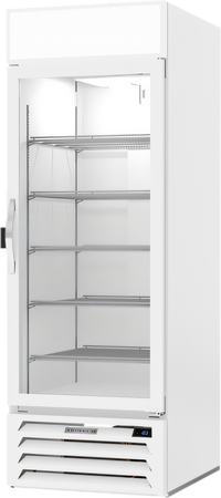 Beverage-Air MarketMax IQ 1-Section Reach-In Glass Door Freezer Merchandiser, White, 23.32 Cu. Ft.