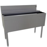 Glastender 42-Inch Stainless Steel Underbar Ice Bin with 10-Circuit Cold Plate