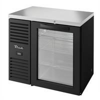 True Premier Bar 36-Inch One-Section Refrigerated Back Bar Cooler with Locking Glass Door
