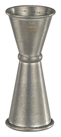 Winco After 5 Japanese-Style 18/8 Stainless Steel Jigger, 1 oz x 1-1/2 oz, Crafted Steel Finish
