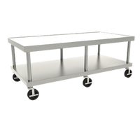 Wolf 61-Inch Stainless Steel Equipment Stand with Marine Edge, Undershelf and 5-Inch Casters