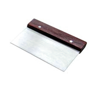 Admiral Craft 6-Inch Stainless Steel Dough Scraper with Wood Handle