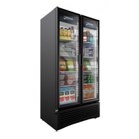 Elite Series 26.7 Cu. Ft. Two-Section Reach-In Glass Door Refrigerated Display Merchandiser