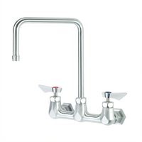 Krowne Diamond Series Wall-Mounted Double Bend Spout Faucet, 8-Inch Centers, Low Lead
