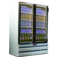 Howard-McCray GF42BM-FF 42 Cu. Ft. Two-Section Bottom-Mount Self-Contained Hinged Glass Door Freezer Merchandiser