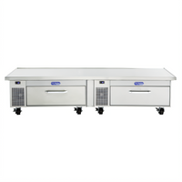 Randell FX-2CS-290 96-Inch Flexible Refrigerator/Freezer Chef Stand with 2 Drawers