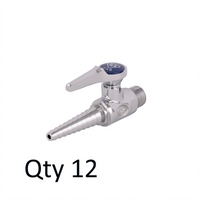 T&S Brass Gas Hose Cock, Case of 12