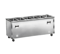Vollrath 4-Series Signature Server 6-Well Hot Food Serving Counter with Enclosed Base and Stainless Steel Top, 88 Inch x 28 Inch, 34-Inch High