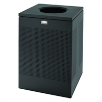Silhouette 40-Gallon Indoor Open-Top Bathroom Trash Receptacle with Rigid Plastic Liner