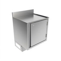 BK Resources Call Series Flat Top Stainless Steel Underbar Cabinet, 24 x 21 Inches, Pedestal Base