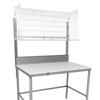 John Boos Stainless Steel Table-Mount Meat Boat Rack, 60 x 12 x 25 Inches