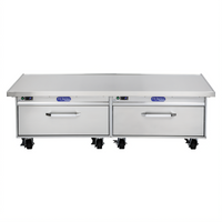 Randell FX Series Flexible Refrigerator/Freezer Chef Stand, 76 Inch Wide, 2-Drawer, Self-Contained