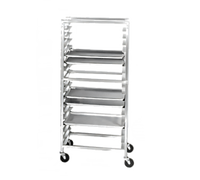 Channel Manufacturing 411AKD Mobile Knock Down Side-Load Aluminum Bun Pan Rack, 20-Pan Capacity