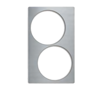 Miramar Single Size Stainless Steel Adapter Template for Miramar Cookware with 2 Round Cutouts
