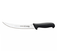 Mundial Pro Series 8-Inch Cimeter Butcher Knife with Antimicrobial Black Polypropylene Handle