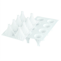 Silikomart CurveFlex Astro Pastry Mold, 8-Section, White
