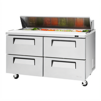 Turbo Air Super Deluxe 60-Inch 2-Section 4-Drawer Sandwich/Salad Prep Table Refrigerator