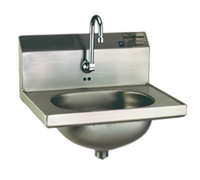 Eagle Group Wall-Mount Hand Sink with Electronic Eye Gooseneck Spout, 304 Stainless Steel, 13-1/2 x 9-3/4 x 6-3/4 Inch Bowl