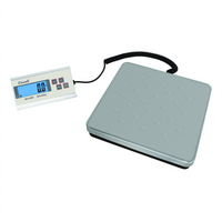 San Jamar Industrial Digital Platform Scale, 264 lb Capacity, Remote Display, Square Stainless Steel Platform