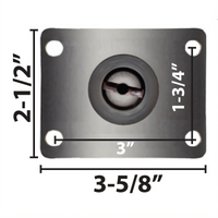 BK Resources 3SBR-R1PT-PH-TAB Shelf Casters & Leveling Feet