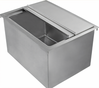 Klinger's Trading Drop-In Insulated Stainless Steel Ice Bin, 36 x 18 in., 115 lb. Capacity