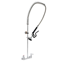John Boos Lead-Free Splash-Mount Pre-Rinse Unit with Flex Stainless Steel Hose