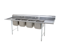 Eagle Group 414 Series Four-Compartment Sink with Dual 24-Inch Drainboards