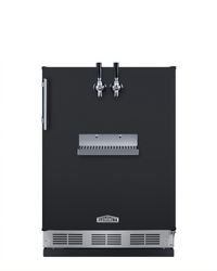 Summit Appliance 24-Inch Built-In Front Tap Beer Kegerator with Dual Tap and 5.3 Cu. Ft. Capacity