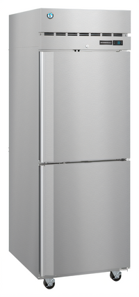 Hoshizaki Steelheart One-Section Reach-In Refrigerator, Dual Half-Height Solid Doors, 23.1 Cu. Ft., Stainless Steel, Top-Mounted Self-Contained Refrigeration