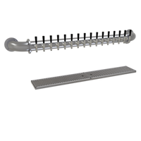 Glastender Pipe Wall Draft Dispensing Tower, 16 Faucets, Wall-Mounted, Glycol-Cooled, Stainless Steel