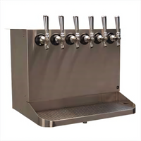 Micro Matic USA Underbar Glycol-Cooled Draft Beer Dispenser with 6 Faucets and Drip Tray