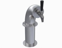 Krowne Single-Faucet Glycol-Cooled Countertop Snakehead Beer Tower, Brushed Stainless Steel