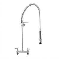8 Inch Deck Mount Spring Style Stainless Steel Pre-Rinse Unit with Lever Handles