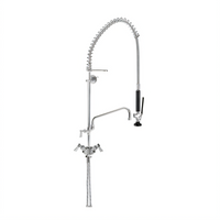 Fisher Pre-Rinse Add-On Faucet with 6-Inch Swing Spout, Dual Control, Deck Mount, Stainless Steel